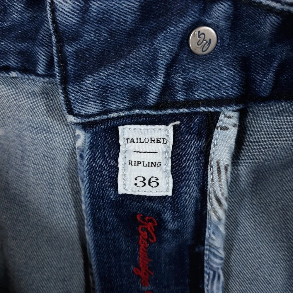 Robert Graham Jeans Mens 36 x 33 Cotton Blend Denim 5-Pocket Blue - Picture 7 of 11